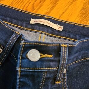 Levi's Women's 314 Shaping Straight Jeans - Deep Blue